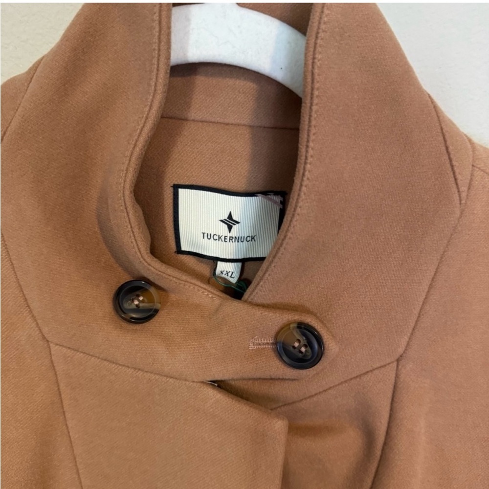 Tuckernuck Camel Emerson Coat Dress XXL Long Sleeve Mini Pockets $298 NWT - Picture 8 of 16